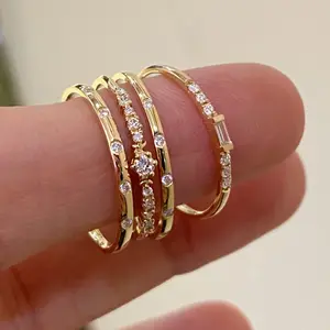 18K 14K 9K True Gold Ring Laboratory Grown Diamond Ring Minimalist Fashion Jewelry Customization