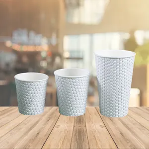 High Quality Embossed Disposable Paper Cup for Food Tea Beer Soda Wine Chocolate Industrial Beverage Use