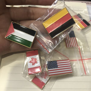 USA UK <span class=keywords><strong>CA</strong></span> Australia bendera Palestina Jerman pin bendera negara kerajinan logam kustom pin kerah bendera negara - Product Image 1