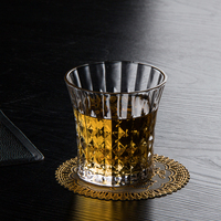 Flûtes à champagne en cristal, verres à eau, gobelets à vin rouge vintage avec motif diamant en relief, ensemble de verres pour événements de mariage