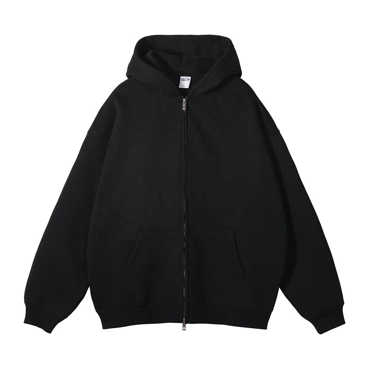 No Drawstring Plain Hoodies Heavyweight Oversized