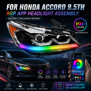 Untuk Honda Accord 9.5 2013-2017 Lampu Depan LED RGB Kontrol APP DRL Proyektor Headlamp Retrofit Kit - Product Image 1