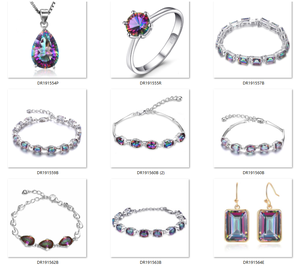 Anello di Fidanzamento in Argento Sterling 925 con <span class=keywords><strong>Topazio</strong></span> <span class=keywords><strong>Mistico</strong></span> a Forma di Cuscino - Product Image 3