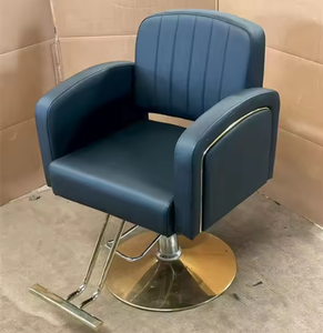Sillón de Barbería Moderno, Silla de Estilismo para Salón, Cuero PU, Bomba Hidráulica, Base Redonda de Metal, Mueble para Corte de Cabello - Product Image 2