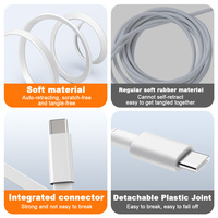 Câbles de charge rapide USB TPE Premium, emballage direct d'usine, ensemble d'affichage pour tous les types de téléphones, chargeur de téléphone Micro Type-C