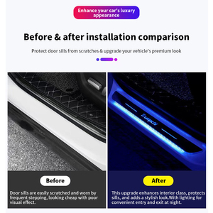 Iluminación LED para Interior de coche personalizada, proyector de logotipo en movimiento, lámpara de alféizar de puerta, placa de bienvenida, Protector DE LUZ DE Pedal para puertas de coche - Product Image 3