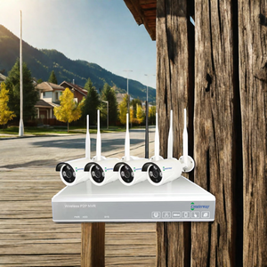 1080P IP66 không thấm nước Bullet CCTV hệ thống tầm nhìn ban đêm-kênh không dây NVR Bộ dụng cụ <span class=keywords><strong>HDD</strong></span> ngoài trời sử dụng wifi CMOS IP Hệ thống camera OEM - Product Image 5