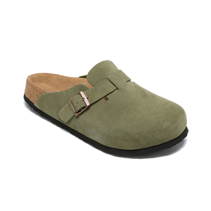 Sandalias Birkentocks Dropshipping con Plantilla Suave de Cuero de Ante, <span class=keywords><strong>Zuecos</strong></span> Planos para Exteriores, Mules con Plantilla de Corcho, Sandalias Boston Sólidas - Product Image 4