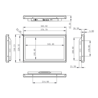 Nouvel écran industriel étanche LCD haute luminosité intégré de 15,6 pouces 1366*768 HD avec écran tactile capacitif 10 points