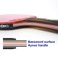 Raquette de tennis de table professionnelle en bois LOKI K Series 6 étoiles, vente en gros