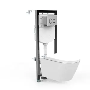 EU 위생 도자기 하이 퀄리티 HDPE 물 탱크 WC 벽걸이 화장실 용 이중 플러싱 수조