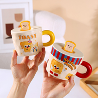 Tasses en céramique colorées macaron créatives et mignonnes, finition brillante et lisse, multi-usages pour café, petit-déjeuner, eau, possibilité de personnaliser le logo