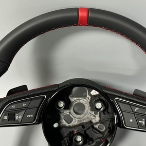 Volante <span class=keywords><strong>de</strong></span> Cuero para Automóvil Audi A4 B8 A5 A6 C7 A6 C6 A7 A4 B8.5 A3 8v RS3 RS4 RS5 Q3 Q5 Q7 TT S4 S5 B9 RS6 RS7 - Product Image 2