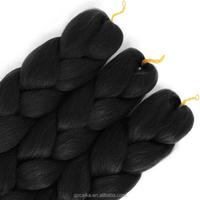 Extensions de cheveux synthétiques pré-étirées de 24 et 48 pouces, très demandées, faciles à tresser, qualité supérieure