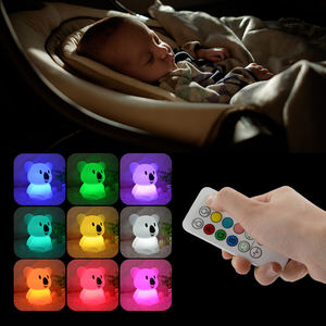 Veilleuse Koala en silicone, design LED <span class=keywords><strong>9</strong></span> couleurs avec télécommande, veilleuses décoratives mignonnes pour la chambre - Product Image 5