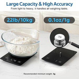 Báscula de Cocina Electrónica Inteligente con Pantalla LED Clara, Cálculo de Calorías de Alimentos, Aplicación Gratuita, Báscula de Cocina Inteligente - Product Image 3