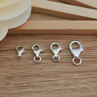 Accessoires de bijouterie en argent sterling 925 : connecteurs pour colliers et bracelets, anneaux de jonction, fermoirs mousquetons en argent massif pur