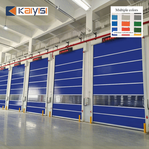 Porte enroulable isolée étanche de qualité industrielle, porte rapide en PVC à action rapide pour entrepôts et ateliers isolés - Product Image 4