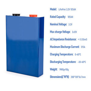 Lithium Batterij Cellen Lifepo4 3.2V 105Ah Li-Ion Batterij 3500 Cyclus Oplaadbare Solar Lithium Batterij - Product Image 4