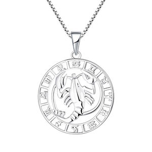 Collana personalizzata in argento Sterling astrologia cancro S925 e segno dello zodiaco collana gioielli religiosi - Product Image 1
