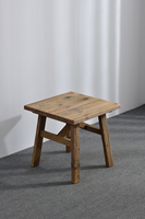 Table basse en pin intérieur de maison de style rétro chinois table d'appoint naturelle