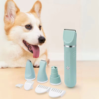 Tondeuse multifonctionnelle 4 en 1 pour animaux de compagnie avec 4 têtes de coupe et 4 peignes de guidage, kit de toilettage électrique pour chiens
