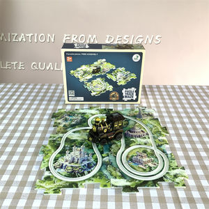 Vente chaude Enfants Bloc De Construction Aventure 5PCS Électrique En Plastique Fente Piste Batterie Train Railcar Ensemble DIY Puzzle Rail Voiture Jouet - Product Image 6