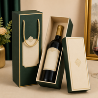 Boîte de luxe personnalisée avec impression sur mesure, surface mate, pour bouteille de vin, emballage cadeau de fête, boîte à vin