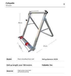 Support de dévidoir de tuyau d'arrosage robuste, enrouleur manuel pour l'irrigation agricole et l'entretien des pelouses - Product Image 3
