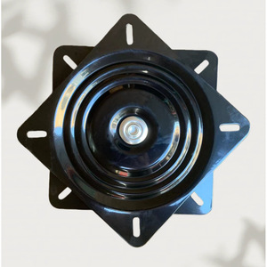 Plaque pivotante en fer Mailin Hardware, noire, carrée, en acier laminé à froid, base rotative pour canapé, chaise, table - Product Image 1