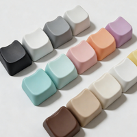Porte-clés en plastique avec logo personnalisé, en forme de bouton de clavier, avec interrupteurs anti-stress, bouton de clavier, keycap, fidget clicker