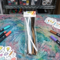 Nettoyants de tuyaux neutres 5 couleurs, tiges en chenille pliables pour les activités manuelles en classe pour enfants, les activités pédagogiques et les projets STEM