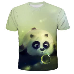 Profitez de la fraîcheur urbaine avec ce t-shirt pour homme à imprimé panda 3D, doté de détails qui brillent dans le noir, d'un tissu respirant et à séchage rapide. - Product Image 4