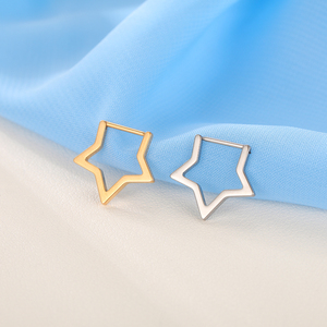 Lingchee titanio estrella anillo segmento ASTM F136 labio nariz cuerpo Piercing joyería pendientes mujer moda cuerpo Piercing joyería - Product Image 2
