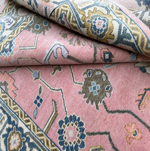 พรมปูพื้นแบบปักกันลื่นสีชมพูทันสมัยสำหรับใช้ปูพื้นห้องนั่งเล่นและเซ็ตจากผู้จำหน่ายอินเดีย - Product Image 4