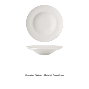 Bol à pâtes Delta en porcelaine fine 30 cm, diamètre intérieur 19 cm, Gural New Bone China - Product Image 3