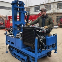 Vente en gros de petites plateformes de forage de puits d'eau portables de 100m, 150m, 180m, 200m, machine de forage de puits