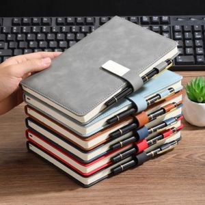 2025 Promotional Custom Logo Business Note Book A5 Pu Leather Diary Hardcover Journal Notebook With Pen Slot Holder - Product Image 3