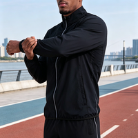 Veste de sport pour homme avec empiècements en mesh, personnalisable, légère, confortable, coupe-vent pour l'extérieur, avec fermeture éclair cachée pour homme