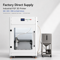 Imprimante 3D industrielle à granulés, double extrudeur, chambre chauffée fermée 600x600x1000mm, buse unique, garantie 1 an, directement de l'usine