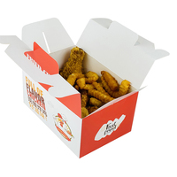 Frites Boîtes d'emballage à emporter pour aliments en ailes de poulet Conception personnalisée Boîte à emporter pour poulet frit de restauration rapide