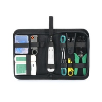 Ensemble personnalisé TGS Kit de sertissage Cat5e Ensembles d'outils de réseau comprenant un testeur de câble réseau pour les professionnels du réseau