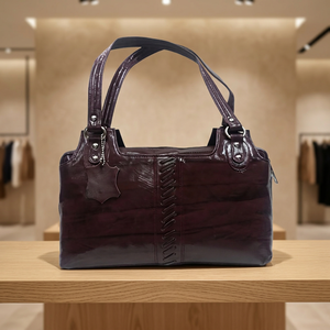 Sac à main pour femme BS INTERNATIONAL de haute qualité, 100% cuir de chèvre/mouton véritable, fait main, fermeture éclair, imperméable, grand format - Product Image 2