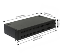Boîtier de terminaison optique 19 pouces 24/48 ports FC monomode pour rack, avec pigtail fibre optique FC/UPC/APC