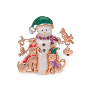 Nouveau design <span class=keywords><strong>de</strong></span> broche <span class=keywords><strong>de</strong></span> Noël bijoux en alliage <span class=keywords><strong>de</strong></span> métal bonhomme <span class=keywords><strong>de</strong></span> neige cloche flocon <span class=keywords><strong>de</strong></span> neige broche d'arbre <span class=keywords><strong>de</strong></span> Noël en gros - Product Image 4
