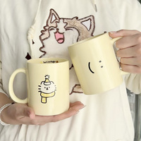 Tasse à café en porcelaine émaillée de 350 ml, cadeau pour couple, tasse à espresso réutilisable en céramique pour le thé/le lait/le latte