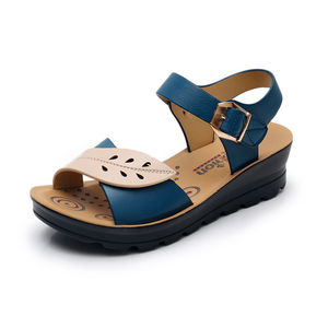 <span class=keywords><strong>Sandalias</strong></span> de Verano para <span class=keywords><strong>Mujer</strong></span>, Planas de PU con Colores Mezclados, <span class=keywords><strong>Sandalias</strong></span> de Piel Suave, Zapatos Cómodos para Mamá - Product Image 6