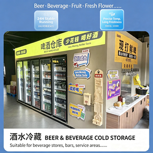 ตู้แช่แข็งแบบเดินเข้าได้ ขนาด 10 ฟุต * 8 ฟุต * 8 ฟุต ยี่ห้อ Cold Tech พร้อมคอมเพรสเซอร์ Emerson ประตูกระจก สำหรับจัดแสดงสินค้าและเก็บรักษาความเย็น - Product Image 2
