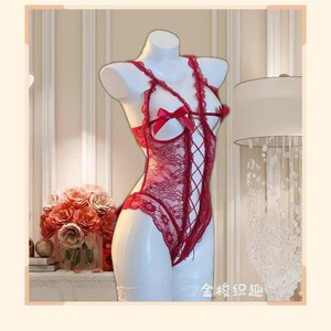 Body en dentelle rouge tissé Golden Shuttle, lingerie push-up transparente, vêtements intimes pour femmes 017 - Product Image 5
