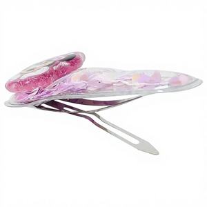 Lot de 6 pinces à cheveux en plastique pour filles, avec breloques de personnages préférés et design confettis magiques, pour les 3 ans et plus - Product Image 1